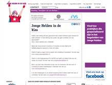Tablet Screenshot of jongeheldenindeklas.nl